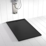 Receveur de douche resine flow noir (grille coloure) - 70x110 cm - grille + valve offerte