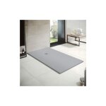 Receveur de douche en r�sine largeur 80 gris ciment ral 7040 80x90 cm