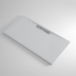 Receveur de douche resine marquis gris - 80x90 cm - grille + valve offerte