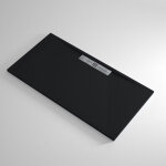 Receveur de douche resine marquis noir - 70x80 cm - grille + valve offerte