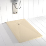 Receveur de douche resine ples creme (grille coloure) - 70x110 cm - grille + valve offerte