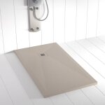 Receveur de douche resine ples sable (grille coloure) - 90x140 cm - grille + valve offerte