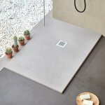 Receveur de douche strato extra plat, gris - 120 x 90 cm - rsistant et facile  installer - salle de ...