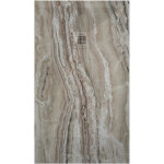 Kroos  - receveur de douche travertin brun , finition lisse stone 3d, grille de couleur - 100 x 70 cm ...