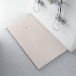 Ferrari srl - receveur de douche zro plan minral 750x1600 corde en plan minral avec caillebotis assorti ...