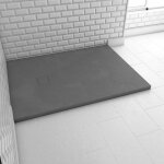 Aurlane ? receveur de douche � poser en composite smc ? finition ardoise gris ? 90x120cm ? pente diamant ...