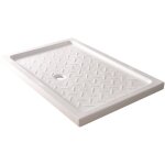 Ondee zen - receveur de douche meri - picots antidrapants - 80x120x6, 5cm - grs - blanc