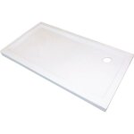 Ondee - zen - receveur de douche yqua - 80x120cm - acrylique - blanc - extra - plat