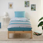 Bleu calin - rechange caradou parure de lit enfant 90x190cm sans couette ritmo