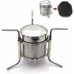 Rchaud  alcool de camping portable alcool en acier inoxydable cuisinire en plein air pliant mini spirit ...