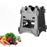 R�chaud � bois portable pliable et l�ger pour camping, cuisine, voyage, pique - nique, chasse