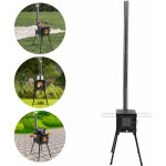 R�chaud de camping, po�le � bois d'ext�rieur portable avec 6 tuyaux de chemin�e, four de tente, pieds ...