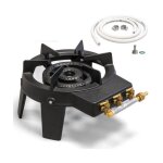 Intec - rechaud gaz 9, 8kw en fonte véritable sur 4 pieds 3 robinets + tuyau gaz flexible 1. 50m Intec - rechaud gaz 9, 8kw en fonte véritable sur 4 pieds 3 robinets + tuyau gaz flexible 1. 50m