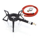 Rchaud  gaz outdoor, 540 x 410 x 195 mm, avec tuyau et pressostat 28 mbar it, cuisinire en acier 450 ...