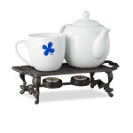 Relaxdays - rchauffe plat, chauffe - plat rchaud fonte bougie thire caf antiquits hxlxp: 8, 5 x ...