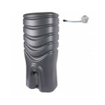 Eda - rcuperateur d'eau 350 litres gris anthracite + kit collecteur universel