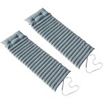 Red deco - lot de 2 matelas bain de soleil 180cm olive 2x sormiou olive