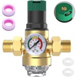 Paryou - reducteur de pression eau avec manometre, filtre  eau raccord domestique 3 / 4 rducteur de ...