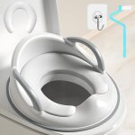 R�ducteur toilette enfant, rehausseur wc enfant, adaptateur toilette enfant avec coussin poign�e dossier, ...