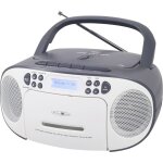 Reflexion - radio - lecteur cd dab + , dab, fm aux, cd, cassette, usb blanc, gris