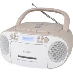 Reflexion - radio - lecteur cd dab + , dab, fm aux, cd, cassette, usb blanc, rose