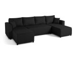 Bestmobilier - regala - canap� panoramique - 7 places - convertible avec coffre - en tissu