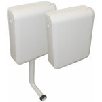 Regiplast - r�servoir duetto attenant ou semi - bas - blanc - dimensions : 340 x137 x 415 mm