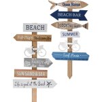 R�gles du jardin beach en lot de 2 - panneau d�coratif de jardin