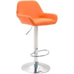 Clp - r�glez 2 tabourets de bar braga en orange, chrom