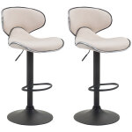 R�glez 2 tabourets de cuisine las vegas v2 en tissu cr�me, schwarz