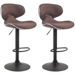 Clp - r�glez 2 tabourets de cuisine las vegas v2 en tissu marron, schwarz