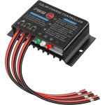 Regulateur panneau solaire, contr�leur de charge r�gulateur panneau solaire 12 v / 24 v 20 a pwm �tanche ...