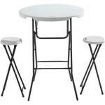 Mange - debout pliable et 2 tabourets pliants