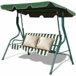 Balancelle avec auvent en toile paisse impermable et structure en acier pulvris, balancelle de jardin ...