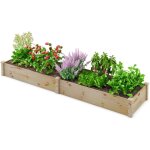 Relax4life - carr potager en bois de sapin sans fond, jardinire rectrangulaire impermable pour lgumes ...