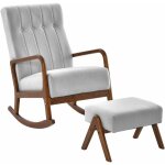 Relax4life - chaise  bascule avec repose - pieds avec fonction inclinable et accoudoirs, chaise relaxante ...