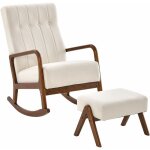 Relax4life chaise  bascule avec repose - pieds avec fonction inclinable et accoudoirs, chaise relaxante ...
