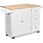Chariot de cuisine � roulettes avec 3 tiroirs et 3 compartiments r�glables, desserte de cuisine pliante ...