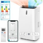 Relax4life climatiseur mobile wifi 5 en 1, rafrachisseur d?air avec vacuation, tlcommand minuterie ...