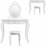 Relax4life - coiffeuse enfant 2 en 1 avec tabouret miroir amovible, coiffeuse fille pour chambre enfant ...