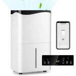 Dshumidificateur wifi 50l / jour pour 100? rservoir d'eau 5l, fonction sche linge ventilation  2 ...