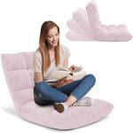 Fauteuil bas multiposition r�glable en 14 angles, chauffeuse convertible en molleton corail fauteuil ...