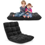 Relax4life - fauteuil bas multiposition rglable en 14 angles, chauffeuse convertible en molleton corail ...