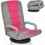 Fauteuil inclinables pivotante � 360� pliante avec accoudoirs, chaise rembourr�e inclinable en 5 positions ...