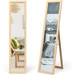 Relax4life - grand miroir sur pied chambre 147x29cm avec cadre en mdf et verre antid�flagrant, grand ...