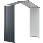 Relax4life - kit d'extension 213x64x195cm pour abri de jardin m�tal pour cabanon de jardin abri � v�lo ...