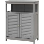 Relax4life - meuble de salle de bain double porte, armoire à Étagère réglable autoportante pour salle ... Relax4life - meuble de salle de bain double porte, armoire à Étagère réglable autoportante pour salle ...