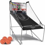 Relax4life - panier de basketball pliable �lectronique avec 1 panneau d'affichage, 2 paniers, 4 basket ...