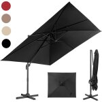 Relax4life parasol d�port� rectangulaire 3x3m, parasol de jardin exterieur inclinable et rotative 360� ...