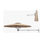 Relax4life - parasol mural pour balcon 250 cm, parasol dport en polyester 240g, 8 baleines, parasol ...
